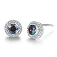 thumbnail image 1 of Crystal Halo Topaz Stud Earrings, 1 of 2