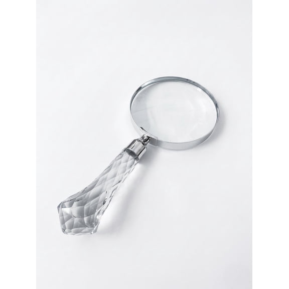 Crystal Handle Magnifying Glass: Brass Nautical Home Decor, 4-Inch Lens