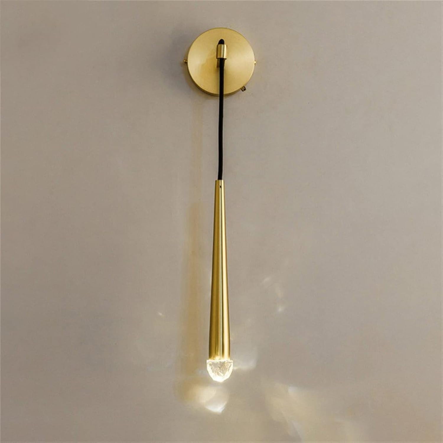 Crystal Head Wall Lamps Line Water Drop Shape Led Wall Light Fixtures