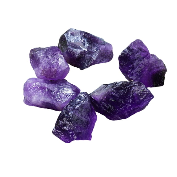Crystal Healing Stone, Natural Purple Amethyst Raw Crystal, 3.0-5.0 inch 3.5 oz Irregular Tumbled Rough Rocks, for Aroma Diffuser Home Decor Meditation Chakra Balancing Collection Jewelry Making