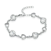 Crystal Heart Cremation Bracelet for Ashes - Stainless Steel Urn Bangles for Pet/Human Ashes - Birthstone Memorial Keepsake Ash Jewelry