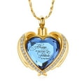 thumbnail image 1 of Crystal Heart Cremation Jewelry for Ashes Holder Urn Necklace for Ashes of Loved One -Always on my mind forever in my heart, 1 of 7
