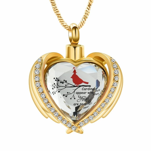 Crystal Heart Cremation Jewelry for Ashes Holder Urn Necklace for Ashes of Loved One - Redemptorist