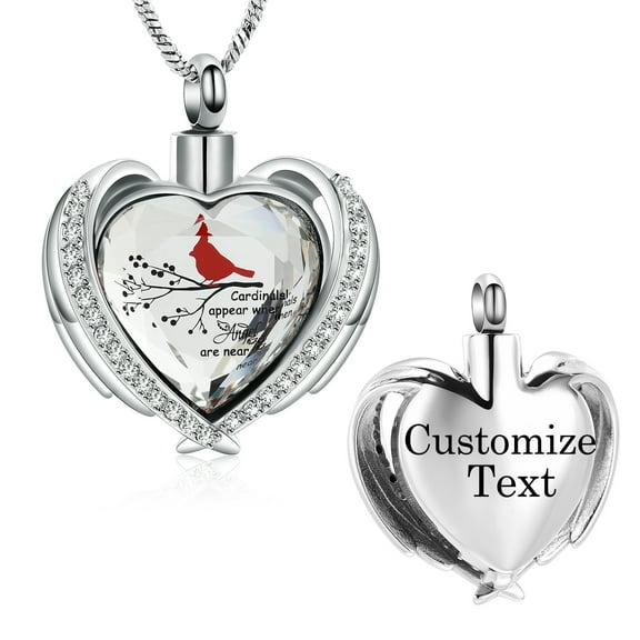 Crystal Heart Cremation Jewelry for Ashes Holder Urn Necklace for Ashes of Loved One - Redemptorist