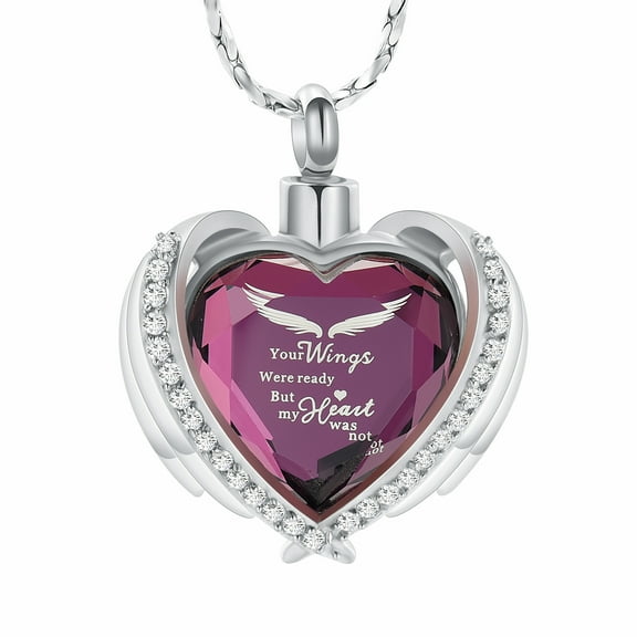 Crystal Heart Cremation Pendant Small Urns For Ashes Keepsake Urn Necklace Cremation Jewellery Urn