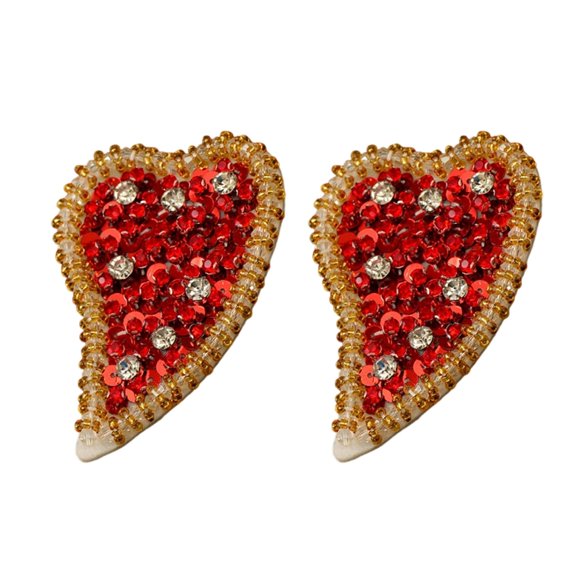 Crystal Heart Decorations For Clothing Upgrades And Craft Accessory Sewing Heart Dress Patches