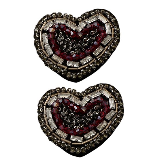 Crystal Heart Decorations For Clothing Upgrades And Craft Accessory Sewing Heart Dress Patches