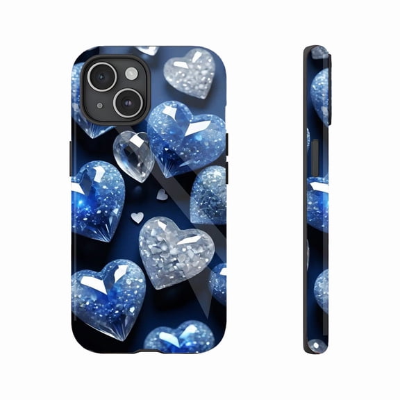 Crystal Heart Design iPhone Case for Couples, Perfect for Valentine’s Day Gift, Compatible with iPhone 11/12/13/14/15/16 (Pro Max/Plus)