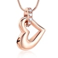 thumbnail image 1 of Crystal Heart Urn Necklace for Ashes - Memorial Cremation Jewelry for Ashes, 1 of 7