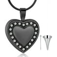thumbnail image 1 of Crystal Heart Urn Necklace for Ashes for Women Gilr's Memorial Urn Keepsake Pendant Cremation Jewelry, 1 of 7