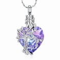 thumbnail image 1 of Crystal Heart with Tree of Life Necklace Urns for Cremation Ashes Holder Memorial Jewelry, 1 of 5
