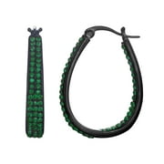 ZVVBOO Crystal Hoop Earrings for Women Girls Sparkling Crystal Oval Hoop Earrings Jewelry Gifts