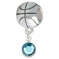 thumbnail image 1 of Crystal Hot Blue Channel Drop - Basketball Charm Bead, 1 of 1