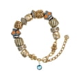thumbnail image 1 of Crystal Hot Blue Channel Drop Two Tone Christian Bead Bracelet, 1 of 4