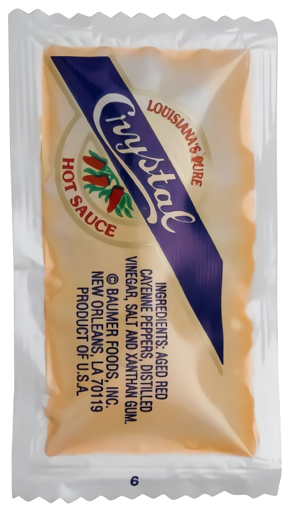 Crystal Hot Sauce, 0.11-Ounce Portion Packs (Pack of 200)