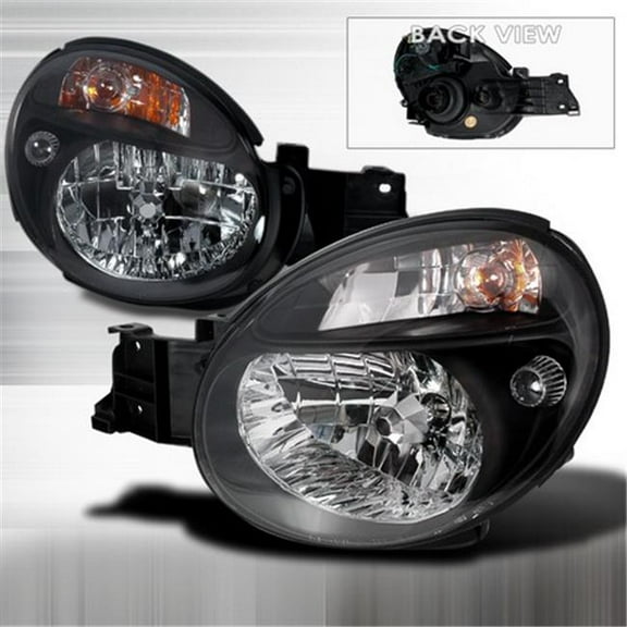Crystal Housing Headlights for 02 to 03 Subaru WRX- Black - 11 x 19 x 25 in.