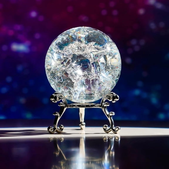 Crystal Ice Crack Ball Solid Glass Ball Bonsai Crafts Bubble Ball Ornament