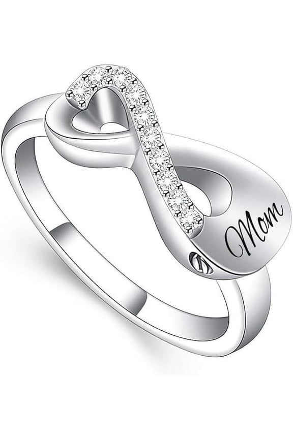 Crystal Infinity Cremation Jewelry Urn Ring for Ashes Cremation Ring for Human / Pet Keepsake Finger Ring Urn Locket Memorial Jewelry