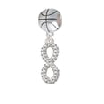 thumbnail image 1 of Crystal Infinity Sign - Basketball Charm Bead, 1 of 1