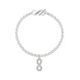 thumbnail image 1 of Crystal Infinity Sign Family Infinity Toggle Chain Bracelet, 1 of 1