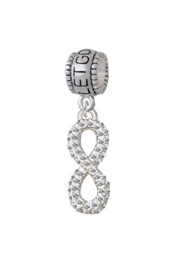 Crystal Infinity Sign - Let Go Let God Charm Bead