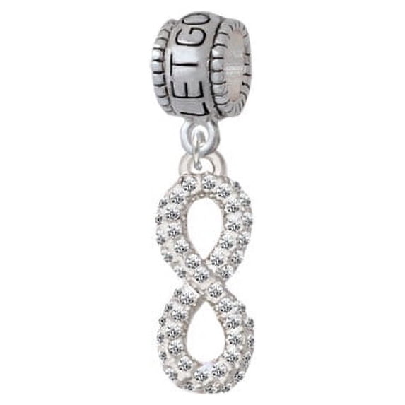 Crystal Infinity Sign - Let Go Let God Charm Bead