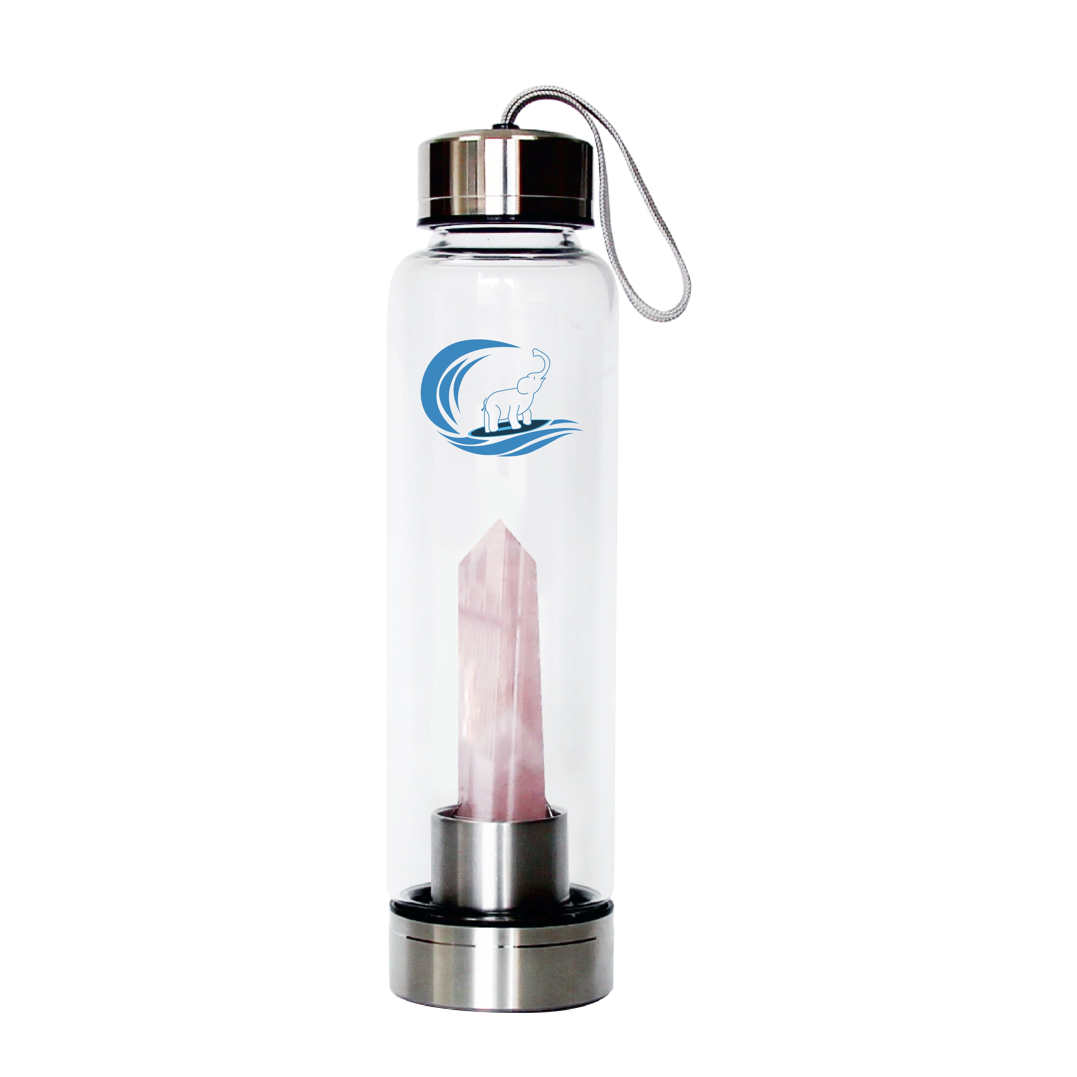 Crystal-Infused Water Bottle – Rose Quartz