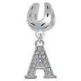 thumbnail image 1 of Crystal Initial - A - Beaded Border - Horseshoe Charm Bead, 1 of 1