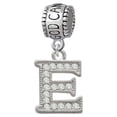 thumbnail image 1 of Crystal Initial - E - Beaded Border - God Can Charm Bead, 1 of 1
