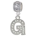 thumbnail image 1 of Crystal Initial - G - Beaded Border - Trust In God Charm Bead, 1 of 1