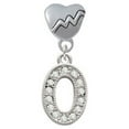thumbnail image 1 of Crystal Initial - O - Beaded Border - Heartbeat Charm Bead, 1 of 1