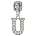 thumbnail image 1 of Crystal Initial - U - Beaded Border - Big Sister Charm Bead, 1 of 1