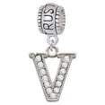 thumbnail image 1 of Crystal Initial - V - Beaded Border - Trust In God Charm Bead, 1 of 1