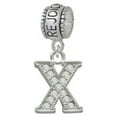 thumbnail image 1 of Crystal Initial - X - Beaded Border - Rejoice Charm Bead, 1 of 1