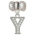 thumbnail image 1 of Crystal Initial - Y - Beaded Border - Bow Charm Bead, 1 of 1