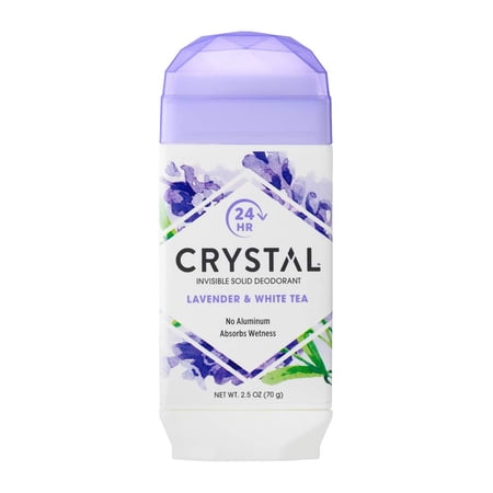 Crystal Invisible Solid Deodorant Stick, Lavender & White Tea, 2.5 oz Pack Of 3