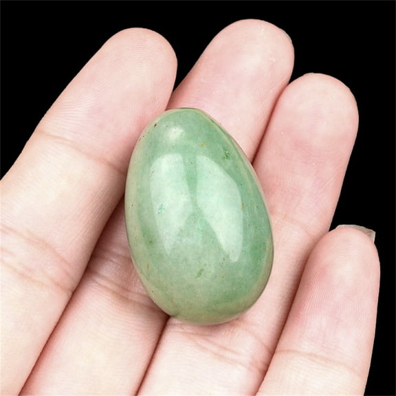 Crystal Jade Small Eggs Mineral Bird Eggs Stones Easter Colored Eggs A, Polished Stone Egg for Easter Day /Pocket/Worry Energy Display Sphere Figurine Green, By Kingtowag