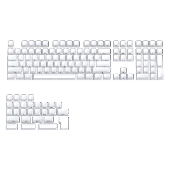 Crystal Jelly 113Key Keycaps OEM Profile Double Shot Keycaps for Mechanical Gamers Keyboard Switches