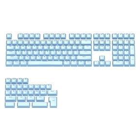 Crystal Jelly Inspired 113Key Keycap Set, OEM Height Keycap for Comfort Double Shot Injections for Most Keyboards