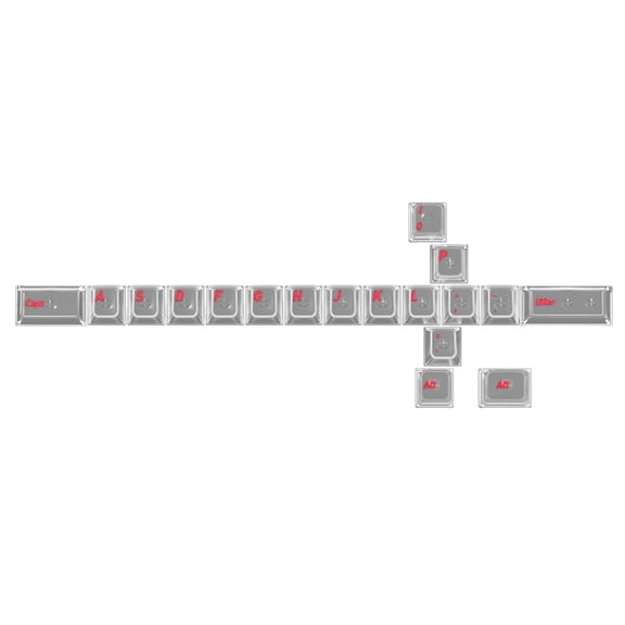 Crystal Jelly Swords Clear Blanks 18 Transparents PC Keycaps Original Height for Unique Aesthetics and Keyboard