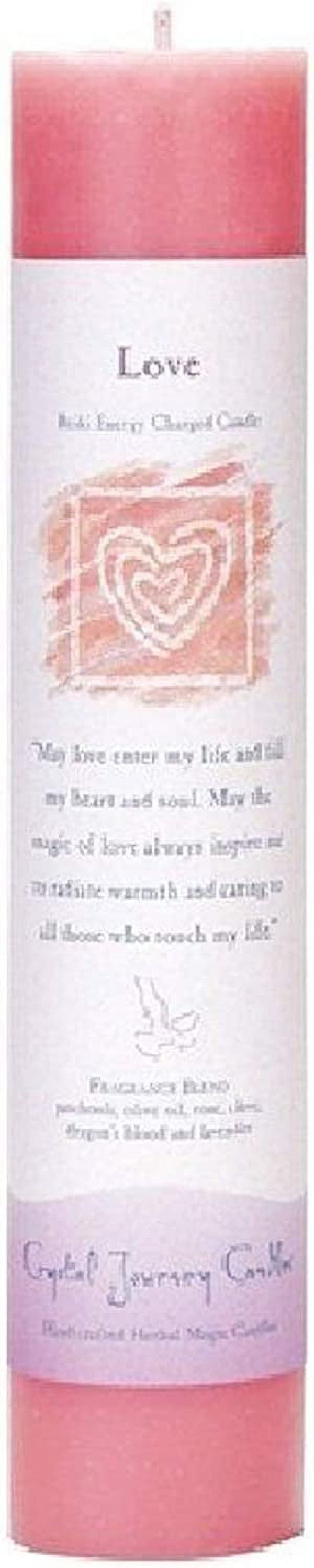 Crystal Journey Reiki Charged Herbal Magic Pillar Candle LOVE Made