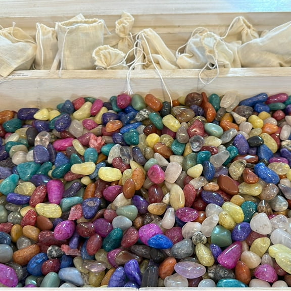 Crystal Joys 1" Dyed Tumbled Agate Stone Vibrant Colors