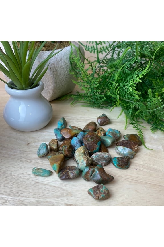 1 piece 1-Inch Turquoise Tumbled Stone – Polished Natural Gemstone