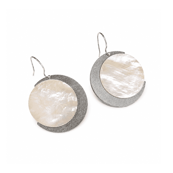Crystal Joys Jaguar Moon Earrings-Mother of Peal