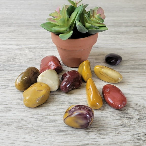 Crystal Joys Mookaite Jasper Tumbled Stone – Earthy & Unique, 0.5-1 Inch