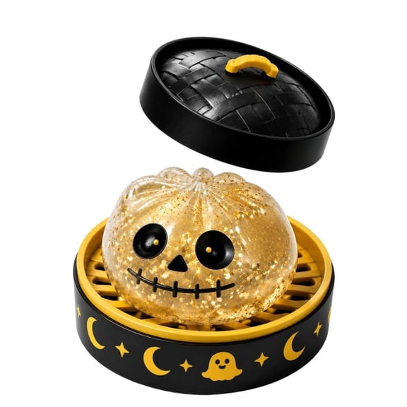 2026 New Halloween Giant Glitter Dumpling Jumbo Spooky Dumpling Fun Squishies Box for Stress Relief, More Surprises