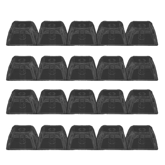 Crystal Keycaps, 1U Backlit Keycaps with Transparent Layer Compatible for Mechanical Keyboards, Full 4/20 Set
