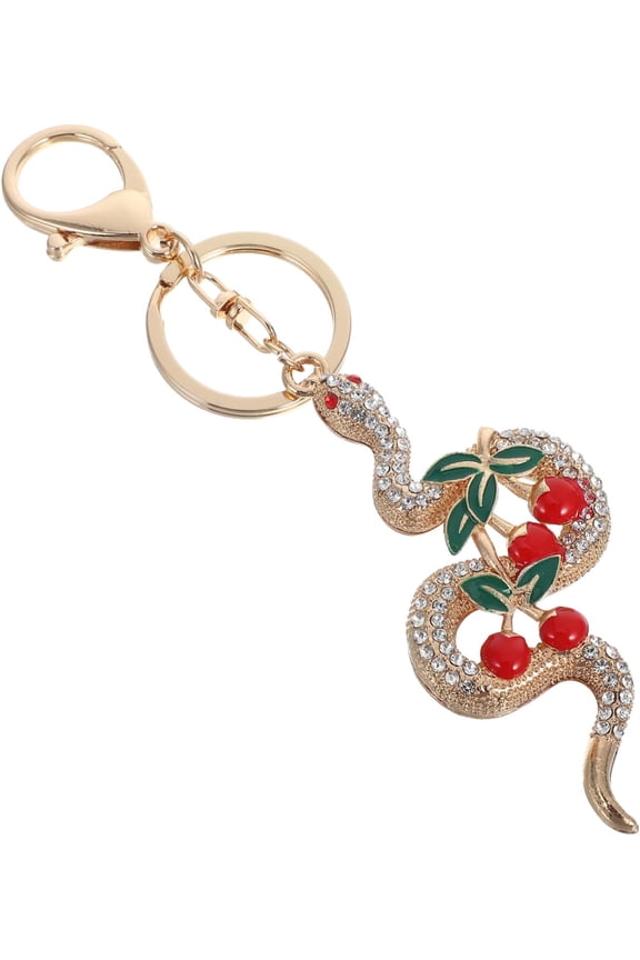 Crystal Keychain For Handbags Bling, Mini Snake Figurine For Purses Handcrafted Accessories For Bags