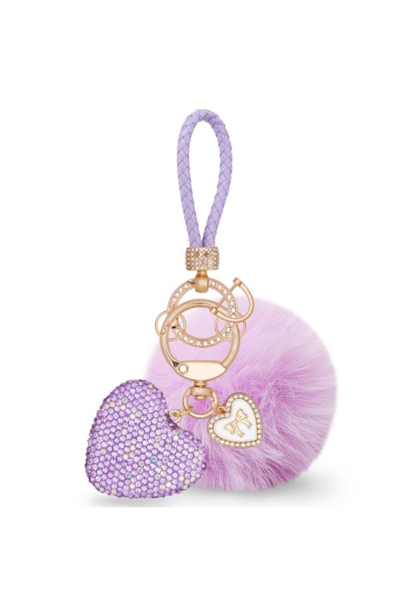 Crystal Keychain for Women, Heart Shape Key Chain with Sparkly Rhinestones Bling Car Key Chains for Backpack Handbag Car Keys