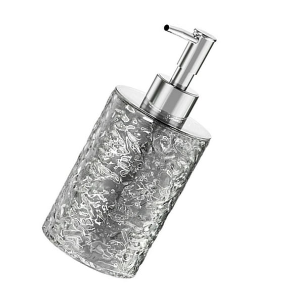 Crystal Kitchen Refillable Dish Soap Dispenser Liquid Hand Soap Container with Rust Proof Stainless Steel Pump for Showe